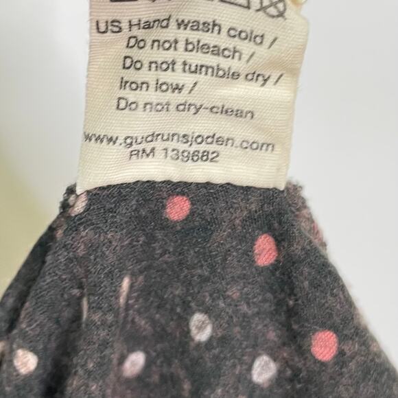 Gudrun Sjoden Size XL Gray Polka Dot Lightweight Tencel-Wool Long Sleeve Shirt - Picture 6 of 8